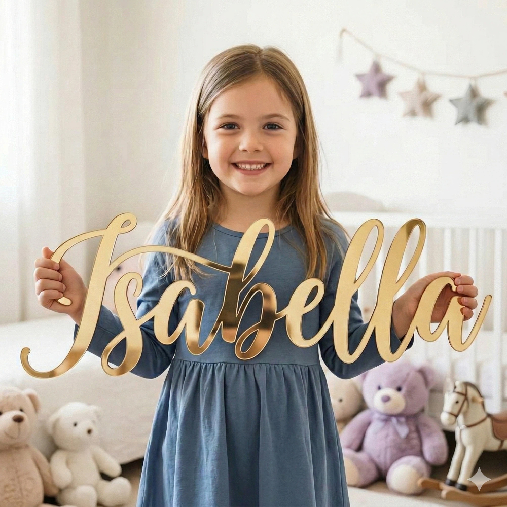 Baby Nursery Name Letters - Custom Acrylic Name Sign Choose Your