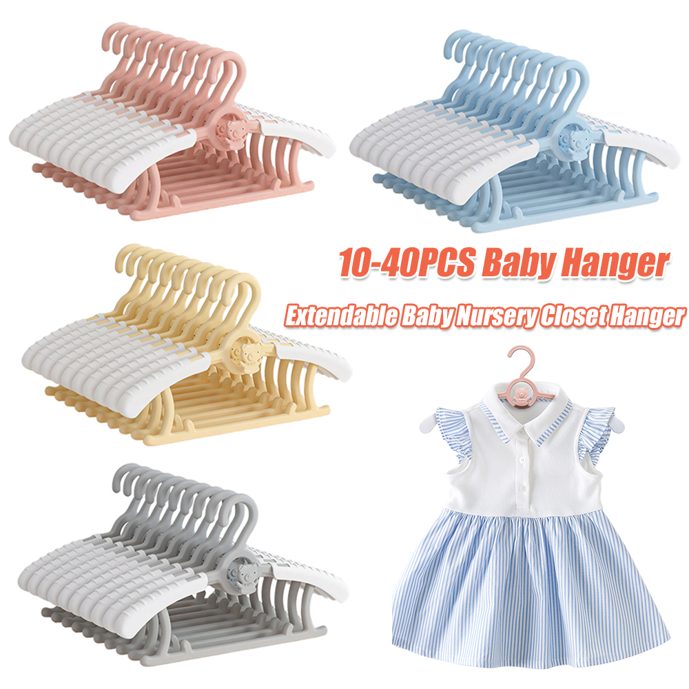 Baby Nursery Hangers - Extendable Baby Nursery Closet Hanger Space