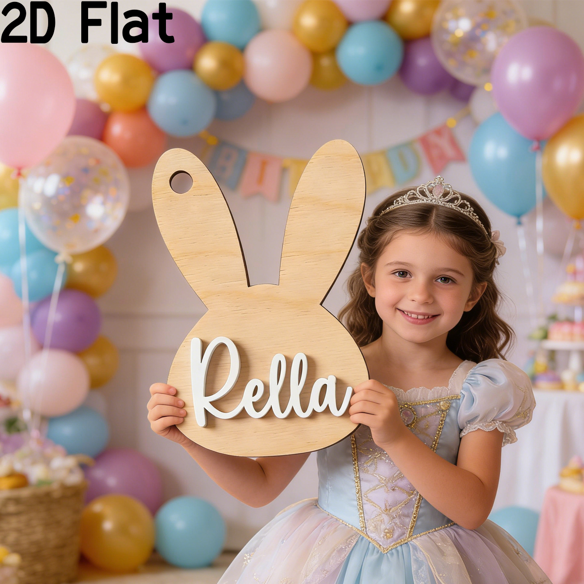 Baby Nursery Wall - 1Pc Custom Cute Animal Rabbit Wooden