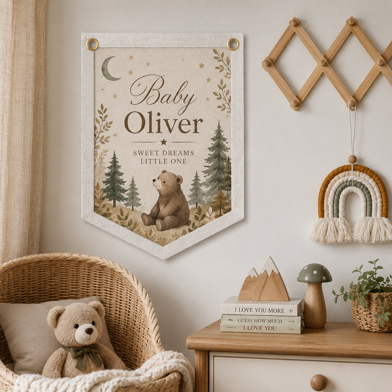Custom Felt Banner Hanging Gar - Baby Nursery Forest Theme review and price
