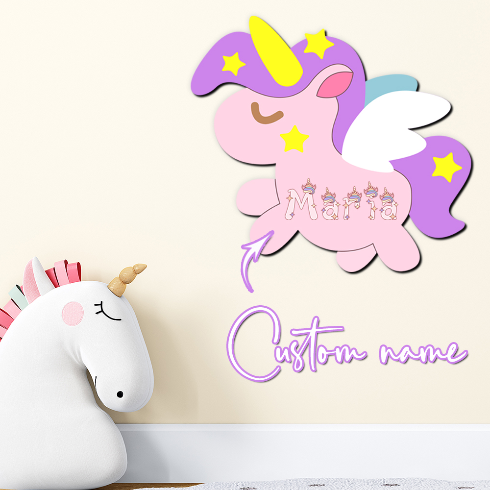 Custom Unicorn Wooden Name Sig - Baby Nursery Wall review and price