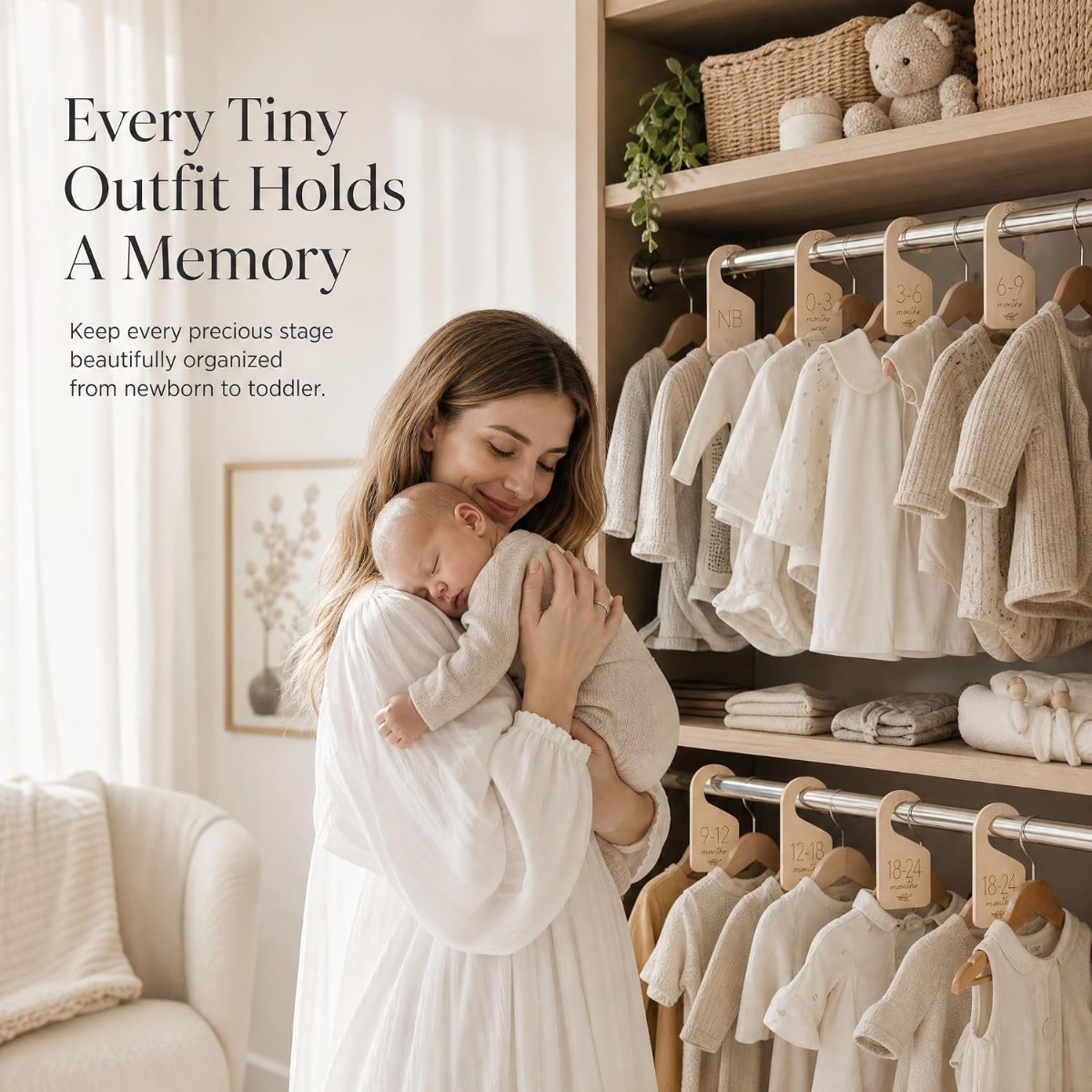 Beautiful Wooden Baby Closet D - Baby Nursery Hangers review and price