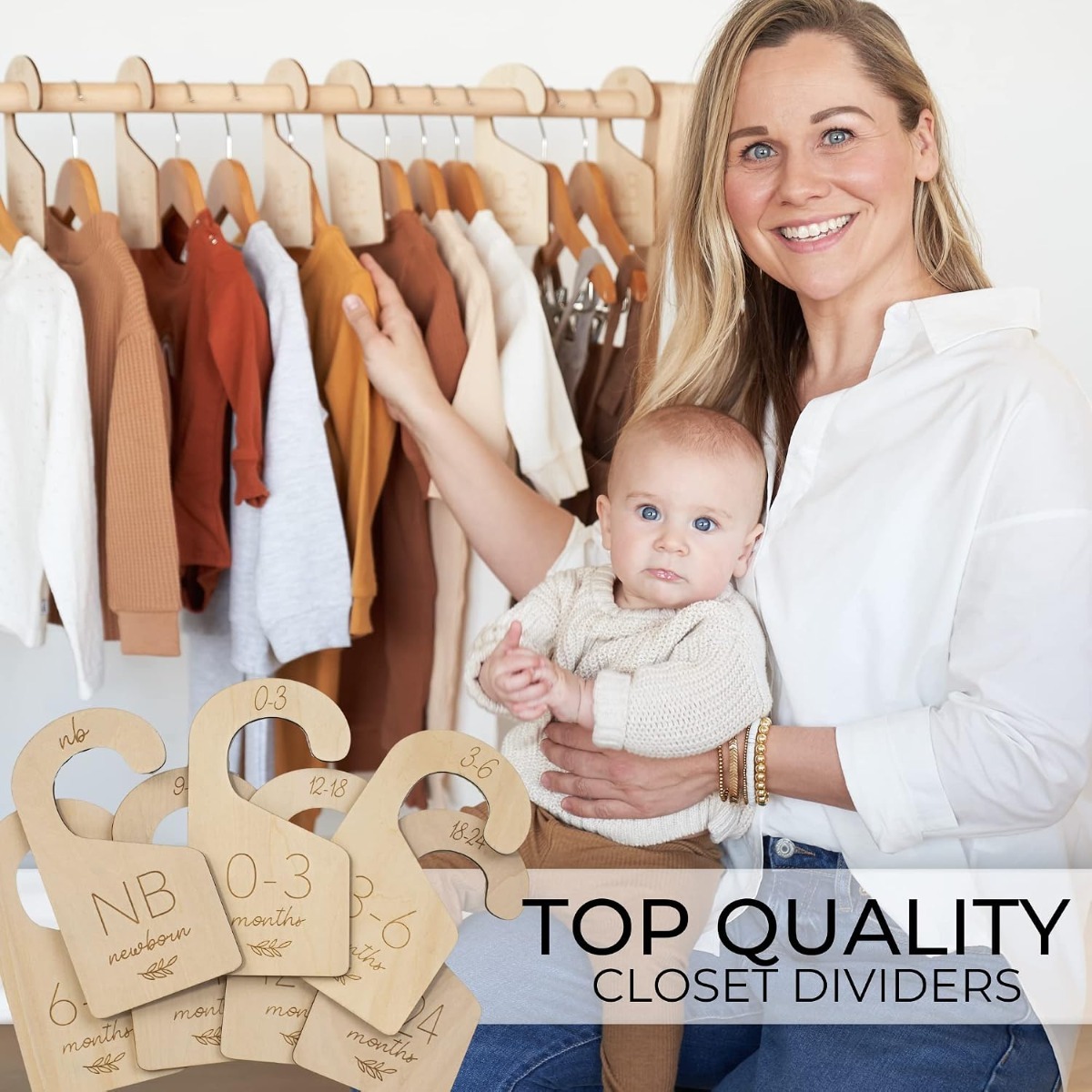 Beautiful Wooden Baby Closet D - Baby Nursery Hangers review and price