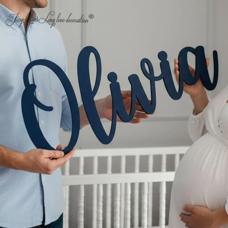 Custom Wooden Name Sign Baby N - Baby Nursery Name Letters review and price