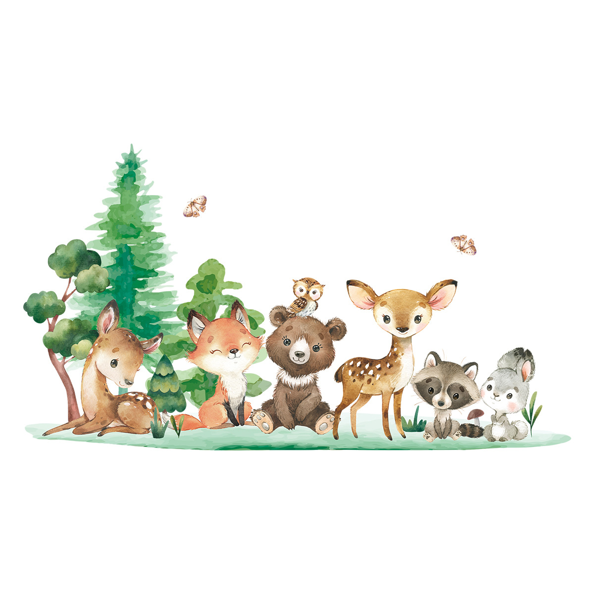 Forest Animals Theme Bear Deer - Baby Nursery Forest Theme review and price