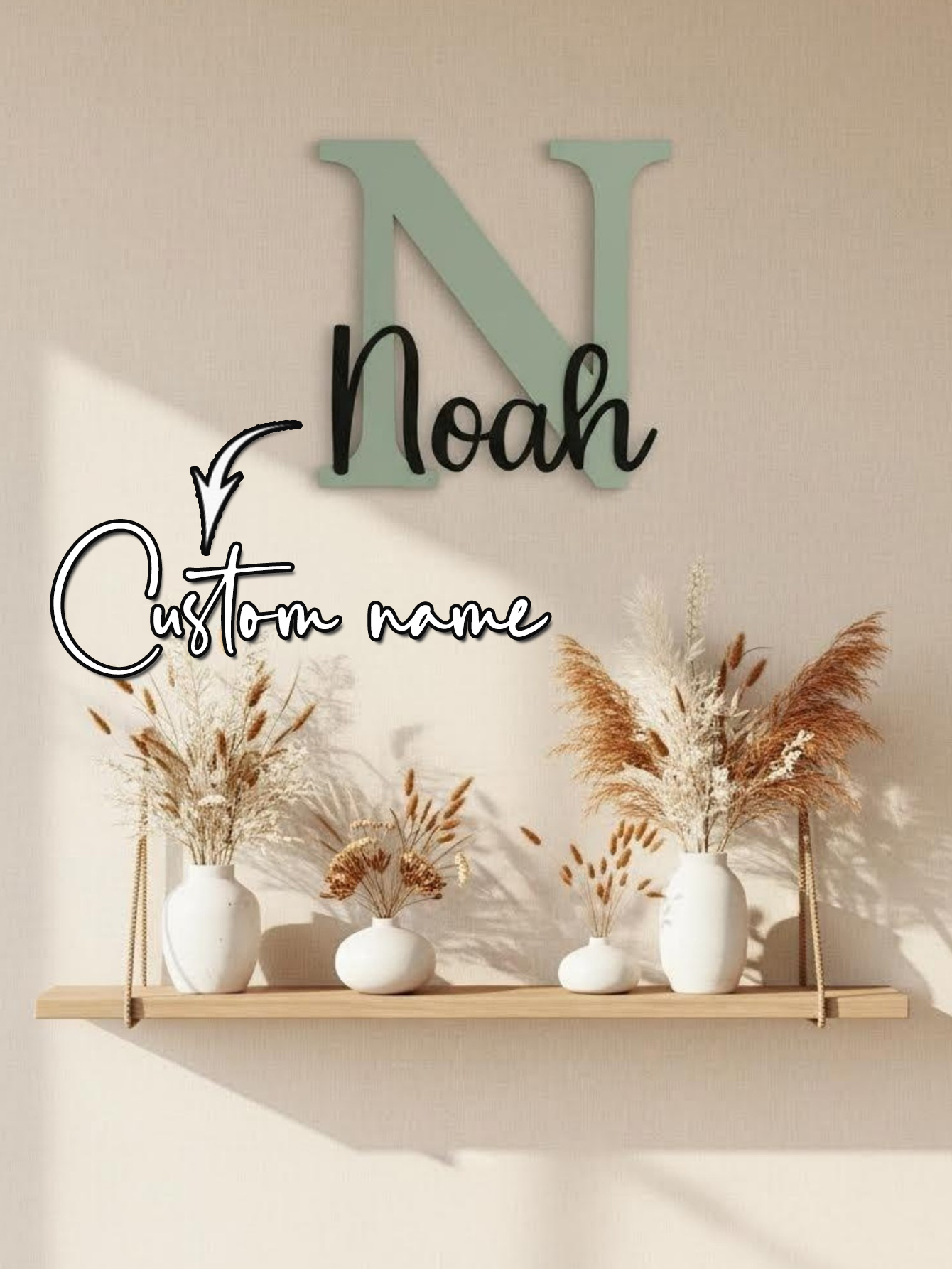 Custom Name Cloud Shaped Woode - Baby Nursery Wall review and price
