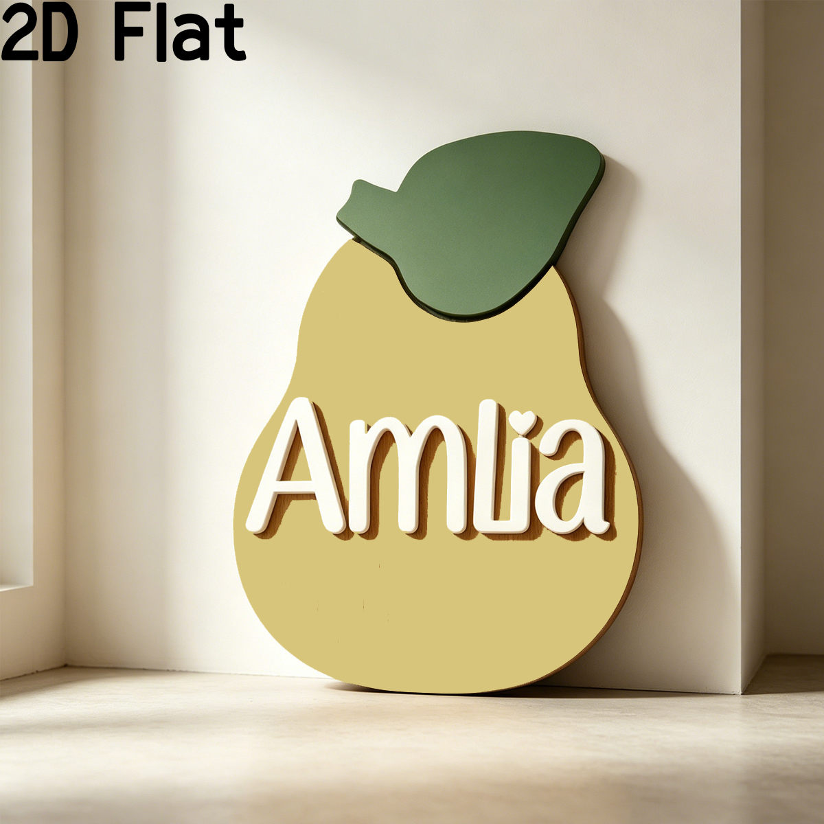 1Pc Custom Yellow Pear Wooden  - Baby Nursery Yellow Walls review and price