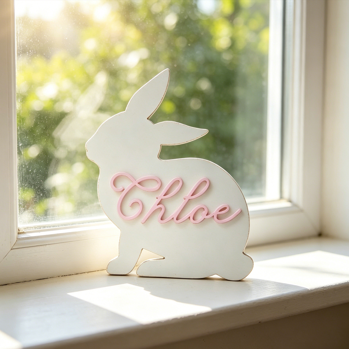 1Pc Custom Cute Bunny Name Woo - Baby Nursery Wall review and price