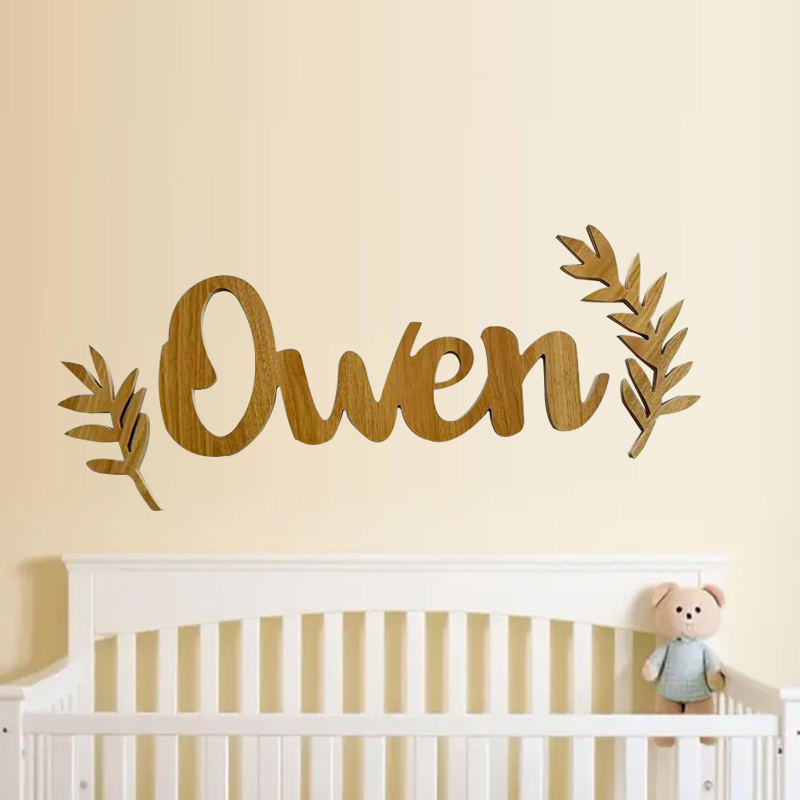 Custom Wooden Nameplate Person - Baby Nursery Name Letters review and price