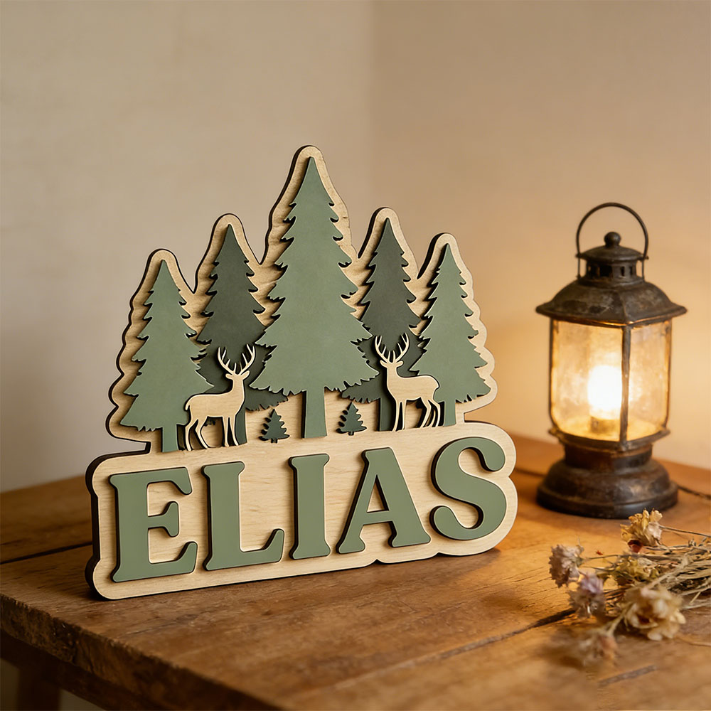 Custom Forest Elk Pine Tree Na - Baby Nursery Forest Theme review and price