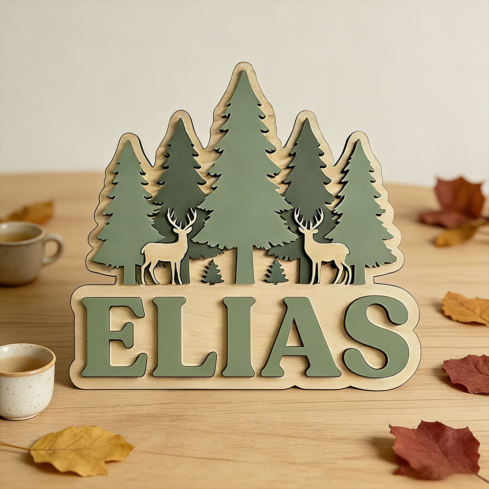 Custom Forest Elk Pine Tree Na - Baby Nursery Forest Theme review and price