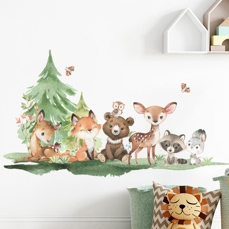 Forest Animals Theme Bear Deer - Baby Nursery Forest Theme review and price