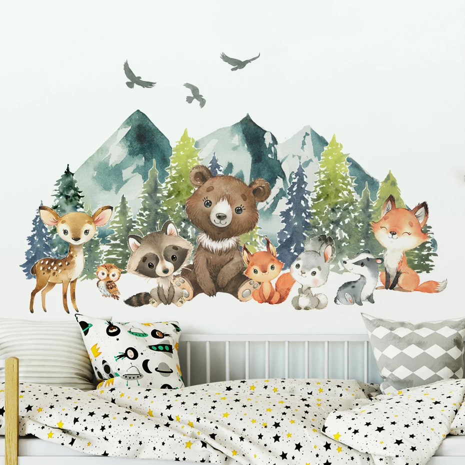 Forest Animals Theme Bear Deer - Baby Nursery Forest Theme review and price