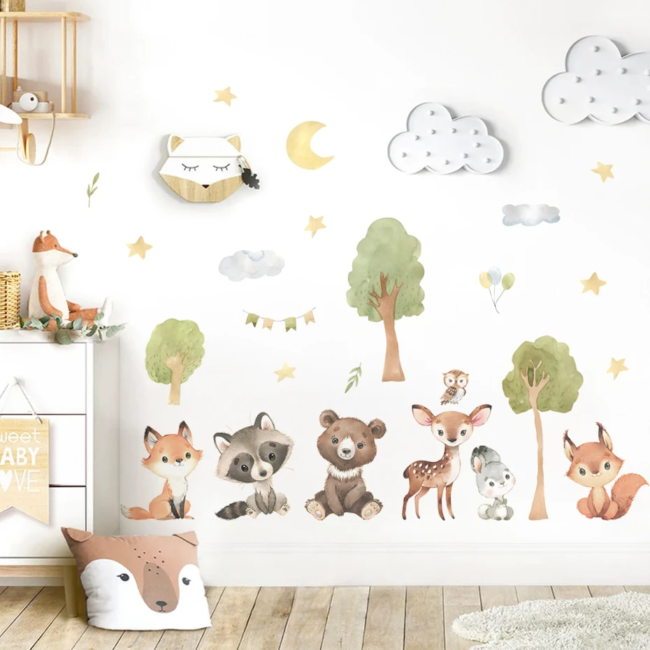 Forest Animals Theme Bear Deer - Baby Nursery Forest Theme review and price