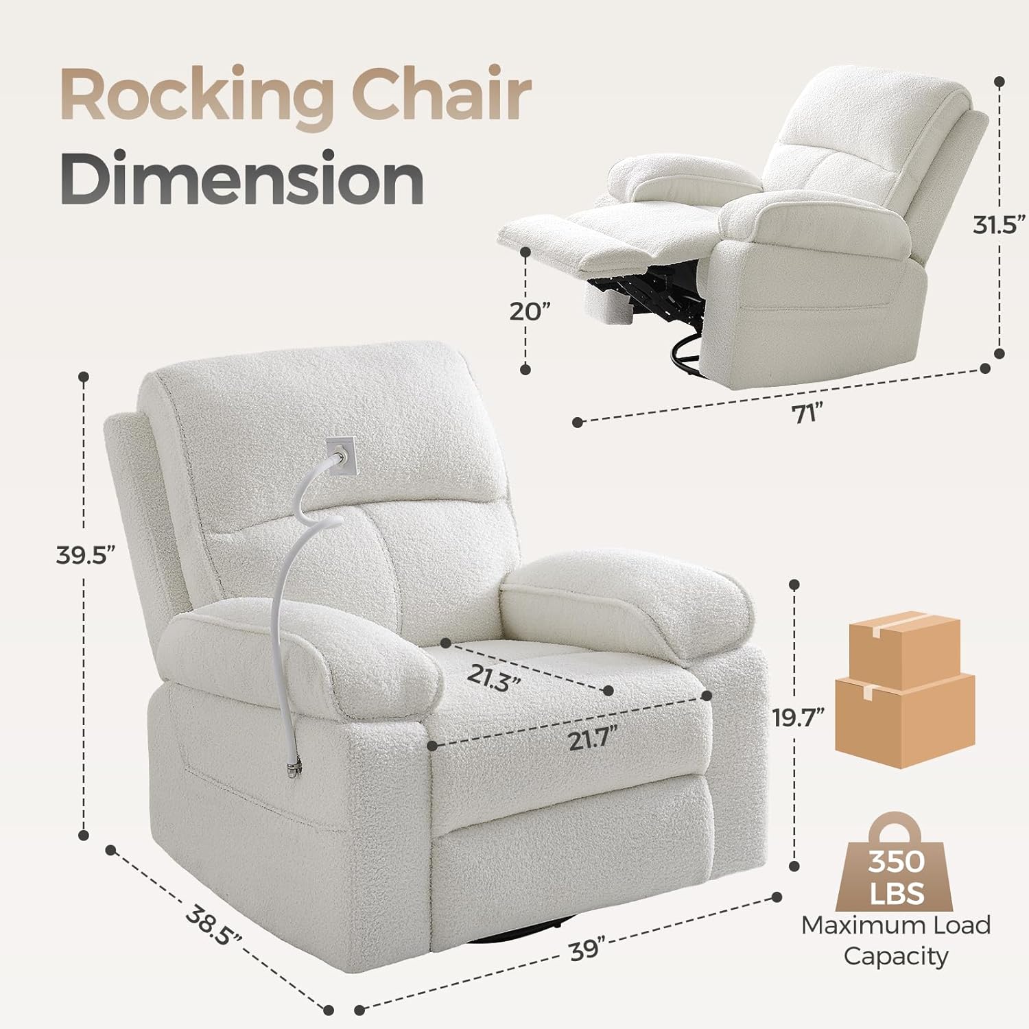 360° Swivel Rocker Recliner Nu - Baby Nursery Glider Chair review and price
