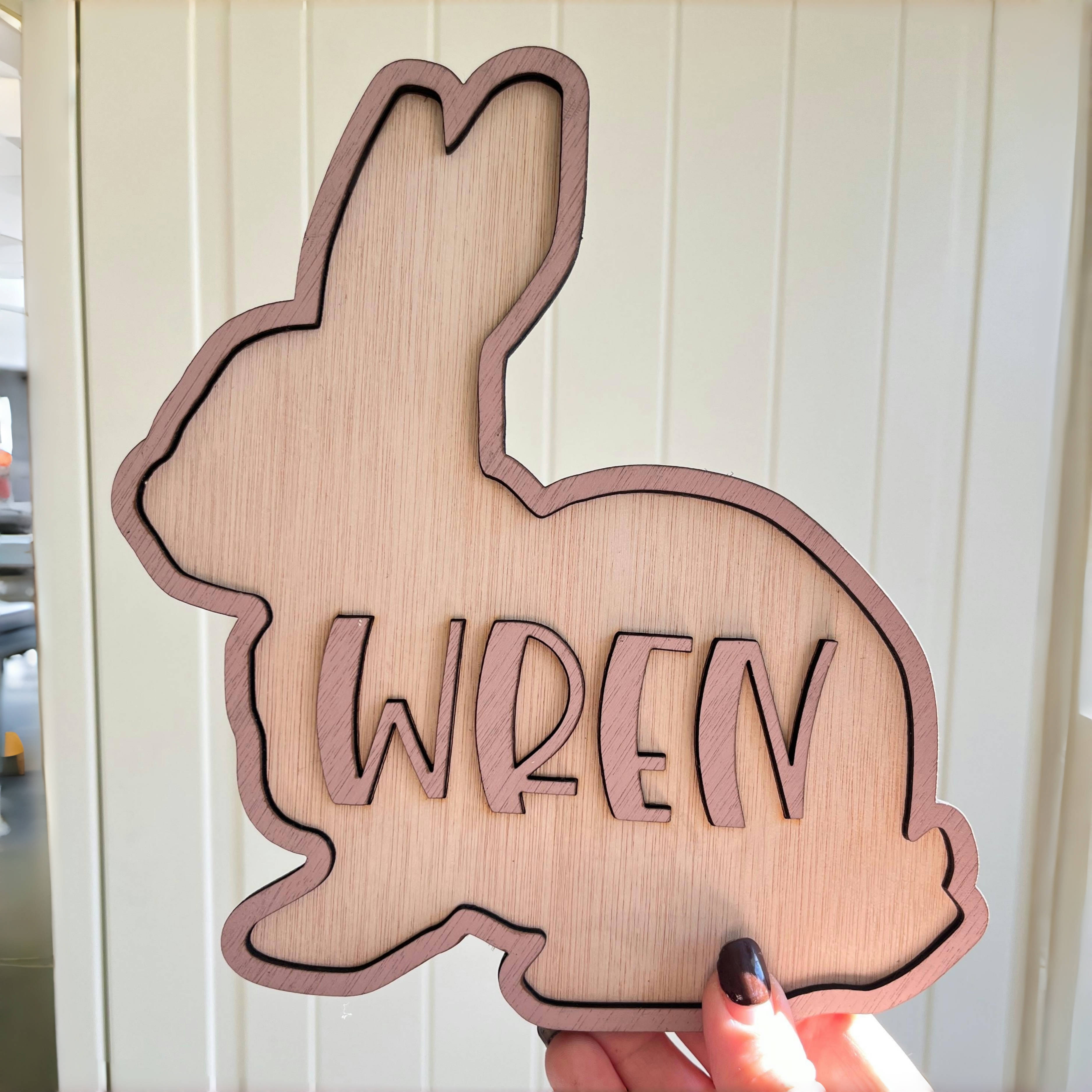 Personalized Bunny Name Wooden - Baby Nursery Wall review and price