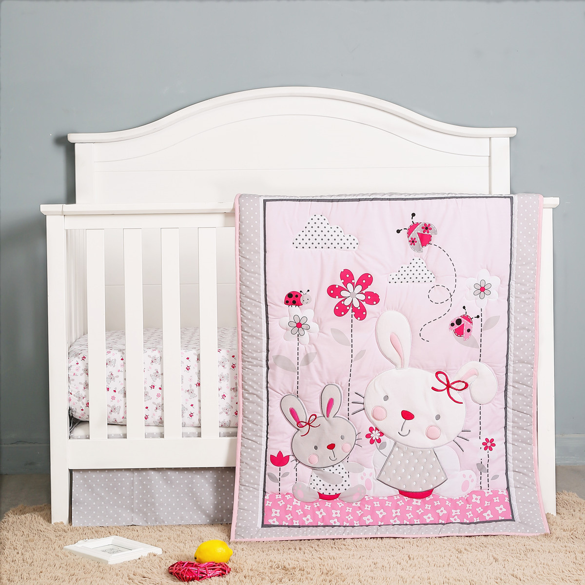 3Pcs NewBorn Baby Crib Bedding - Baby Nursery Bedding Sets review and price