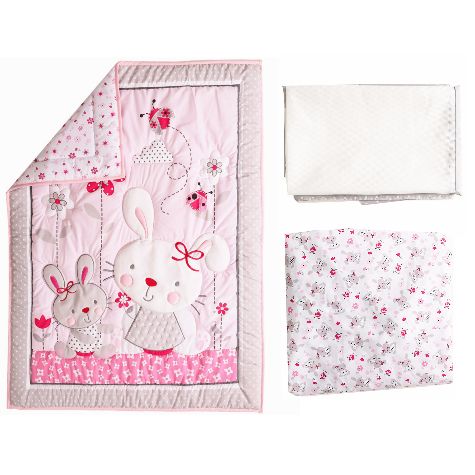 3Pcs NewBorn Baby Crib Bedding - Baby Nursery Bedding Sets review and price