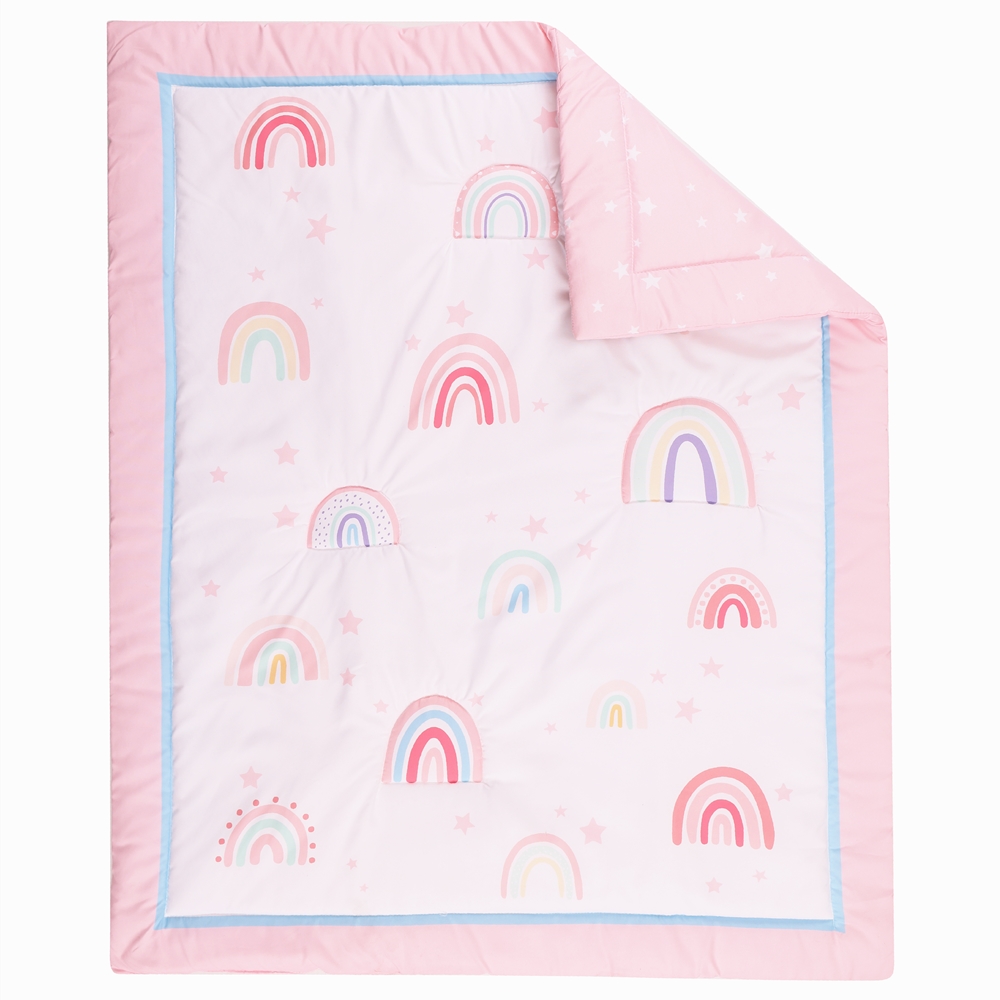 3Pcs Rainbow Baby Infant Crib  - Baby Nursery Bedding Sets review and price