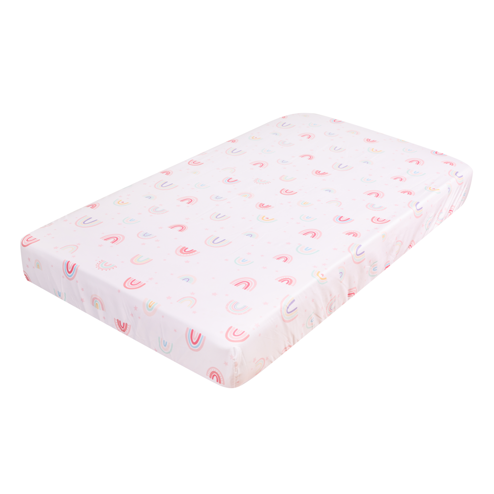 3Pcs Rainbow Baby Infant Crib  - Baby Nursery Bedding Sets review and price