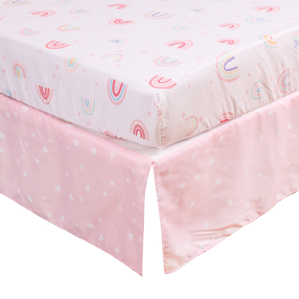 3Pcs Rainbow Baby Infant Crib  - Baby Nursery Bedding Sets review and price