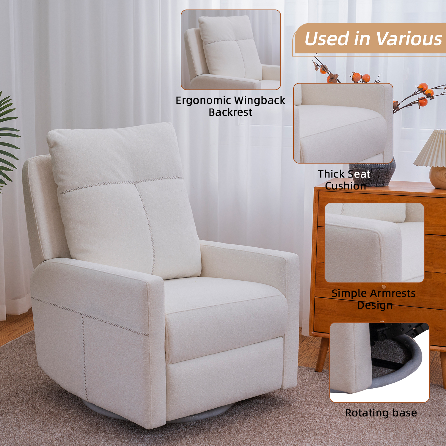 Swivel Glider Recliner Chair M - Baby Nursery Glider Chair review and price