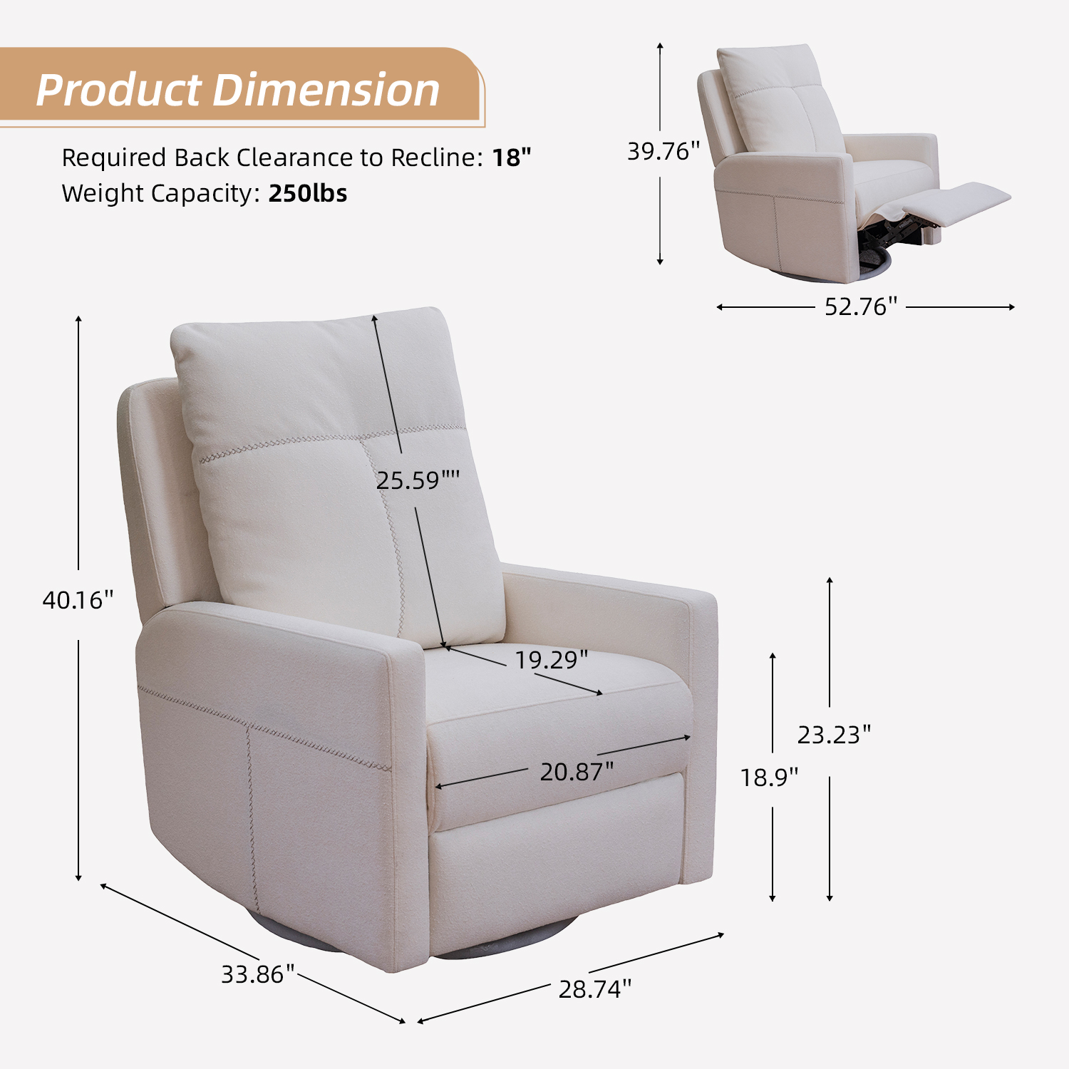 Swivel Glider Recliner Chair M - Baby Nursery Glider Chair review and price