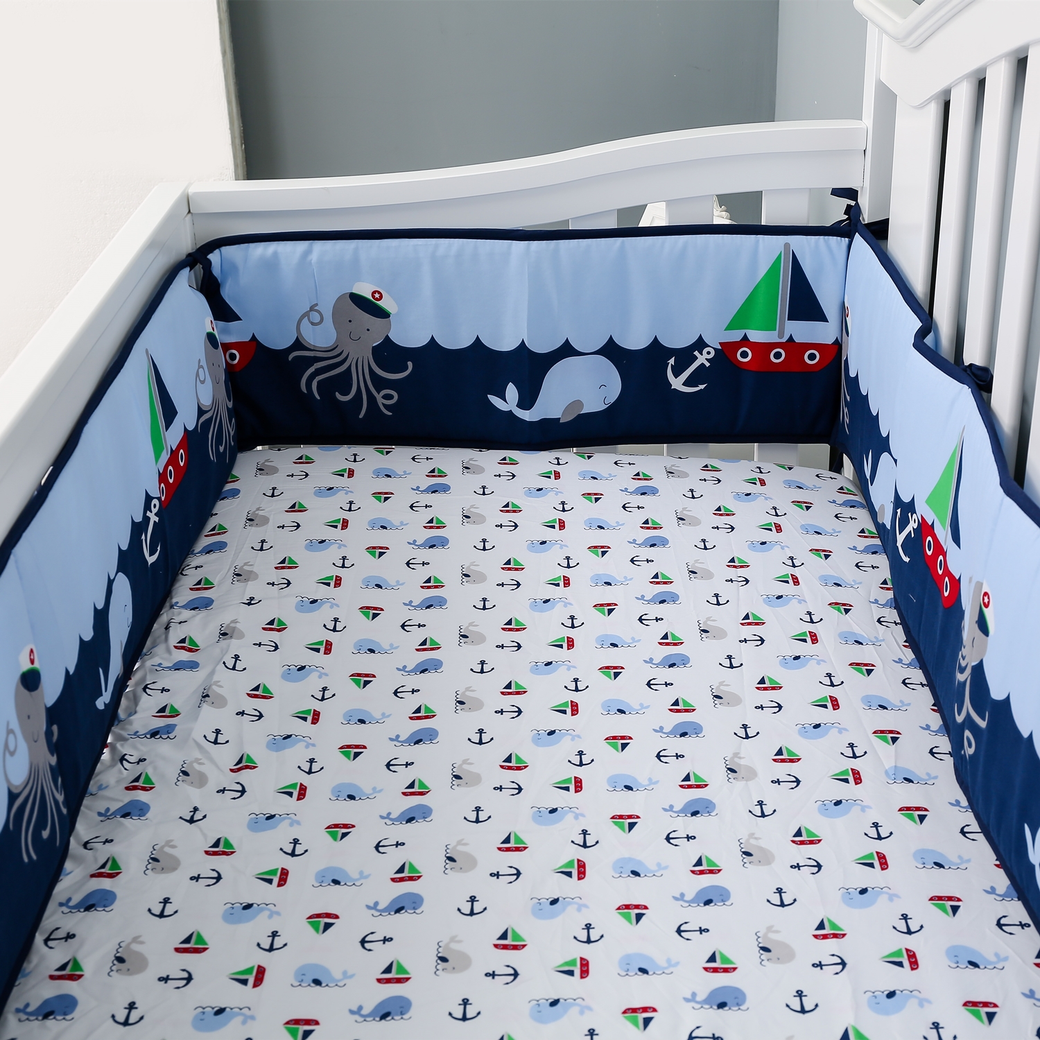 7Pcs Ocean Theme Baby Nursery  - Baby Nursery Bedding Sets review and price