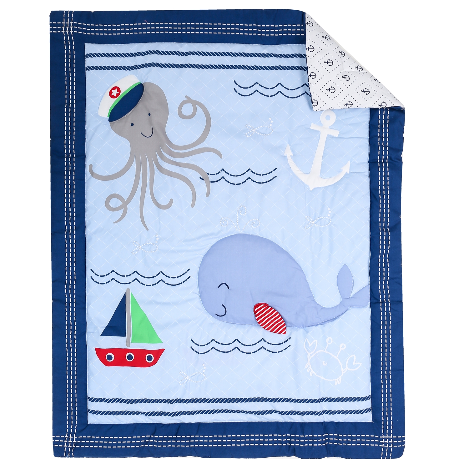 7Pcs Ocean Theme Baby Nursery  - Baby Nursery Bedding Sets review and price