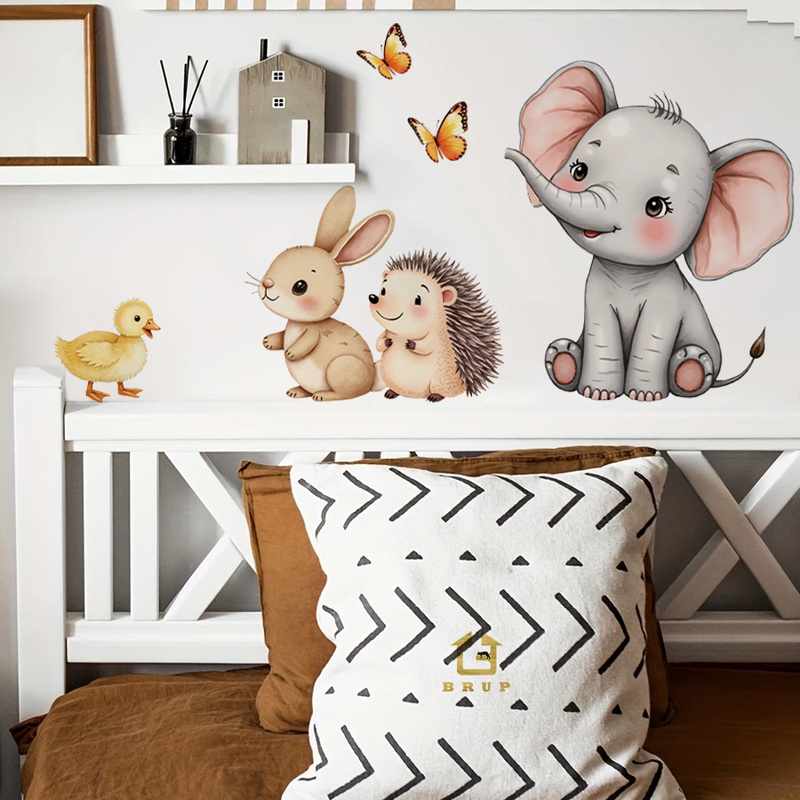 Cartoon Animal Wall Sticker -  - Baby Nursery Wall review and price
