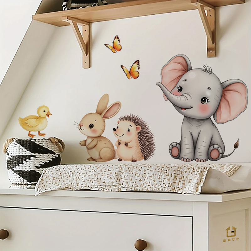 Cartoon Animal Wall Sticker -  - Baby Nursery Wall review and price