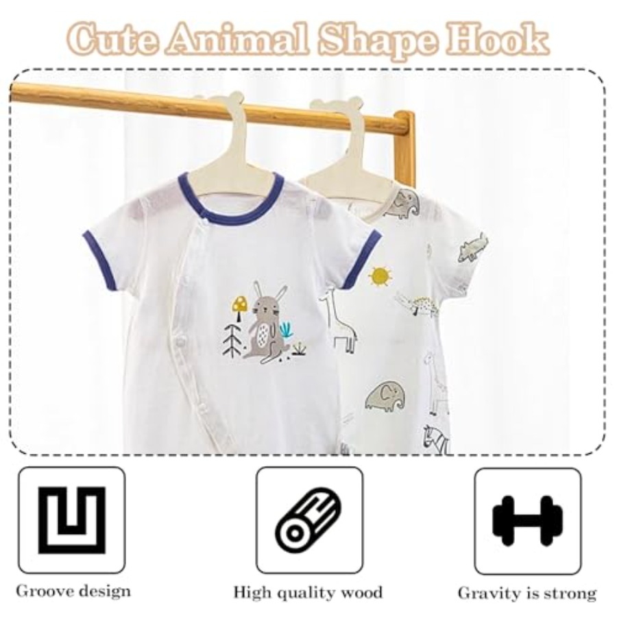 15 Pcs Wooden Baby Clothes Han - Baby Nursery Hangers review and price