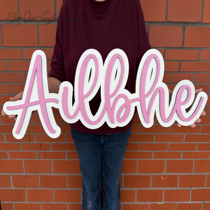 Custom Personalised Double lay - Baby Nursery Name Letters review and price