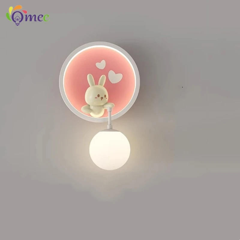 Cute Girl Wall Lamps LED Pink  - Baby Nursery Yellow Walls review and price