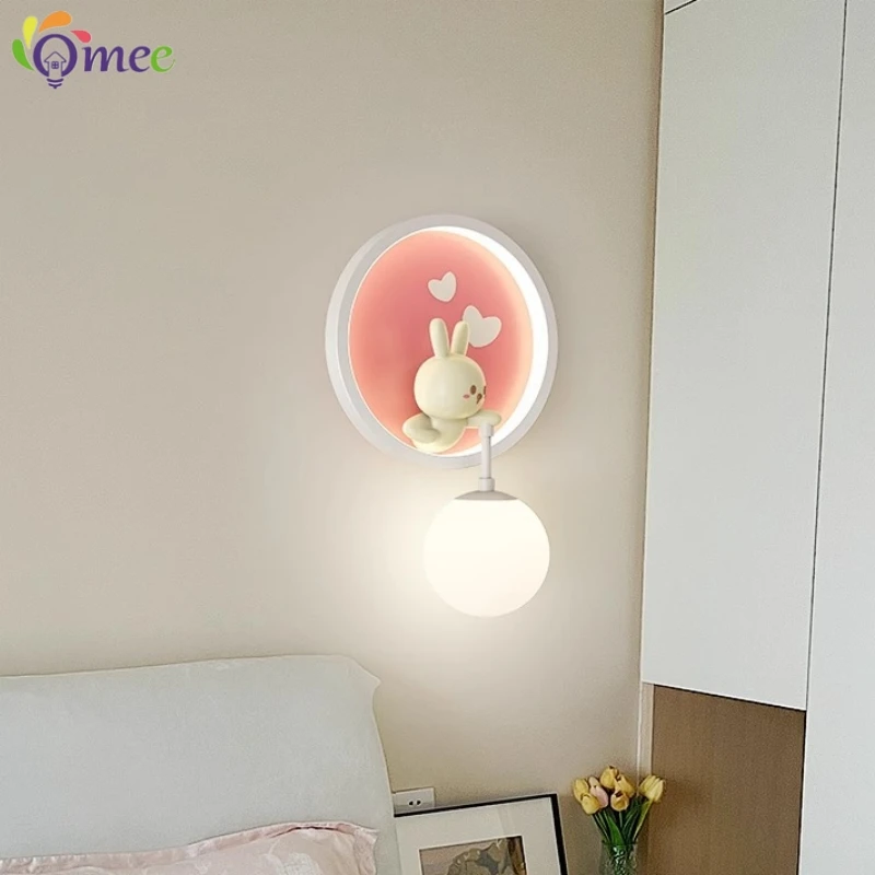 Cute Girl Wall Lamps LED Pink  - Baby Nursery Yellow Walls review and price