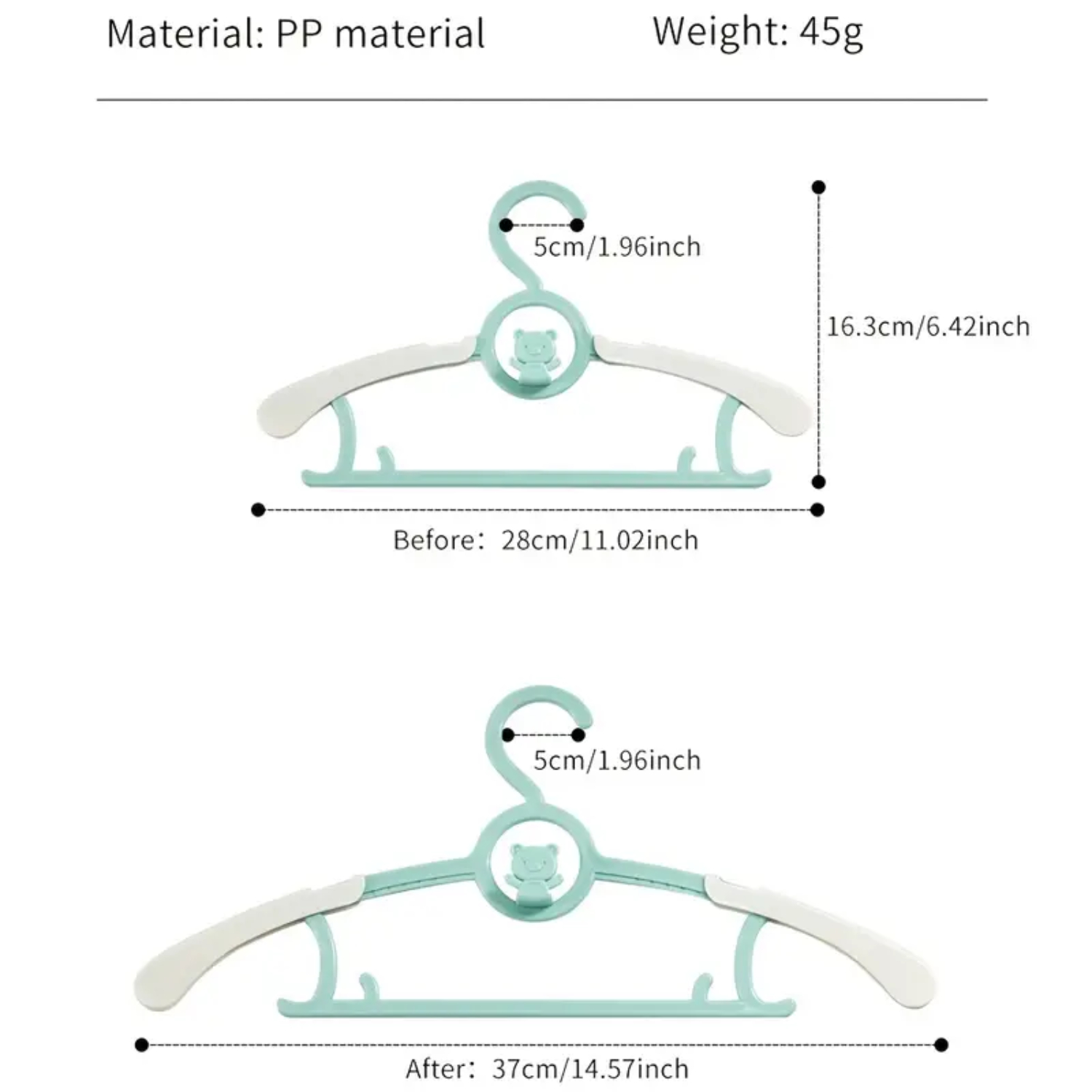 Adorable Non-Slip Set of 5 Sli - Baby Nursery Hangers review and price