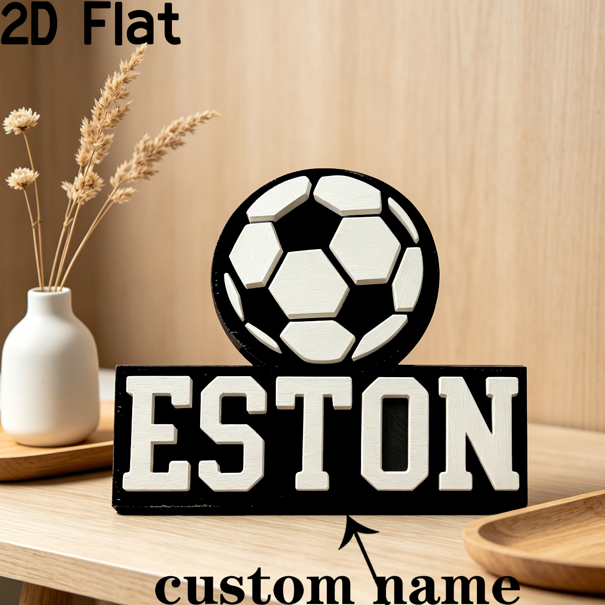 1Pc Custom Football Style Wood - Baby Nursery Wall review and price