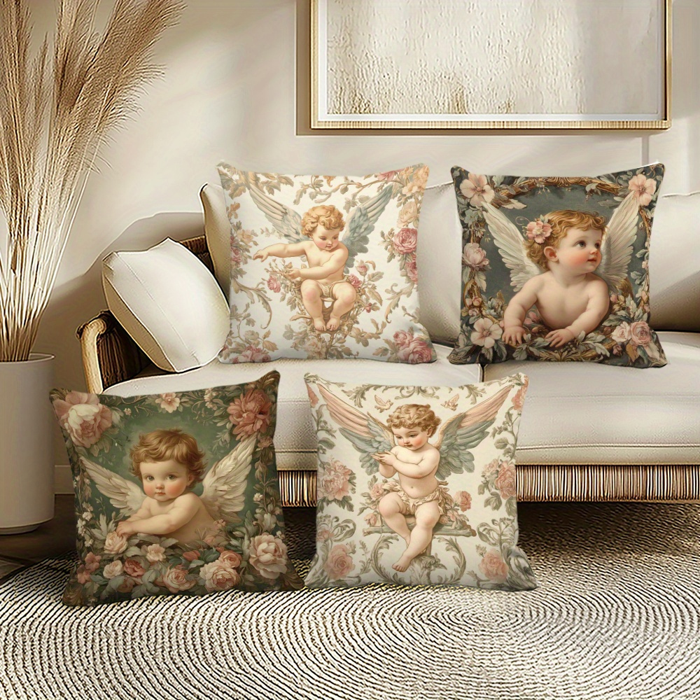 Printed Angel Floral Pillow Co - Baby Nursery Vintage Decor review and price