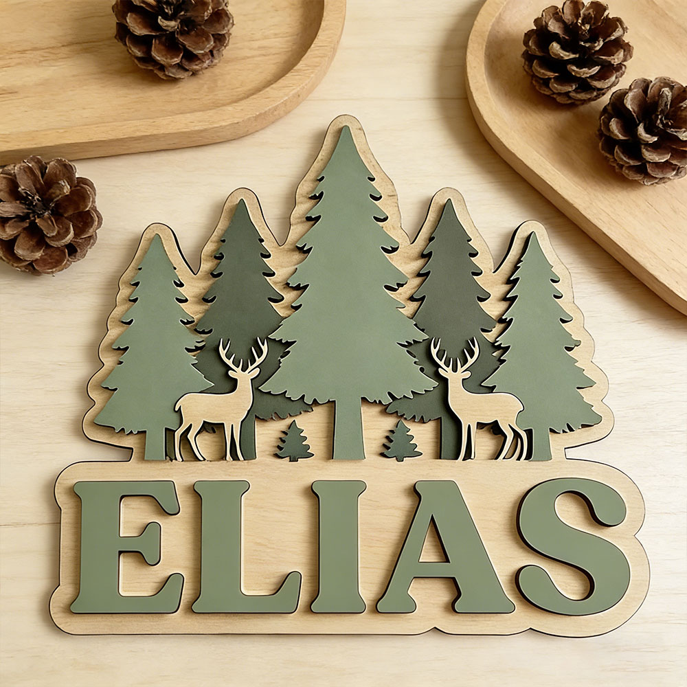 Forest Deer Pine Tree Themed C - Baby Nursery Forest Theme review and price