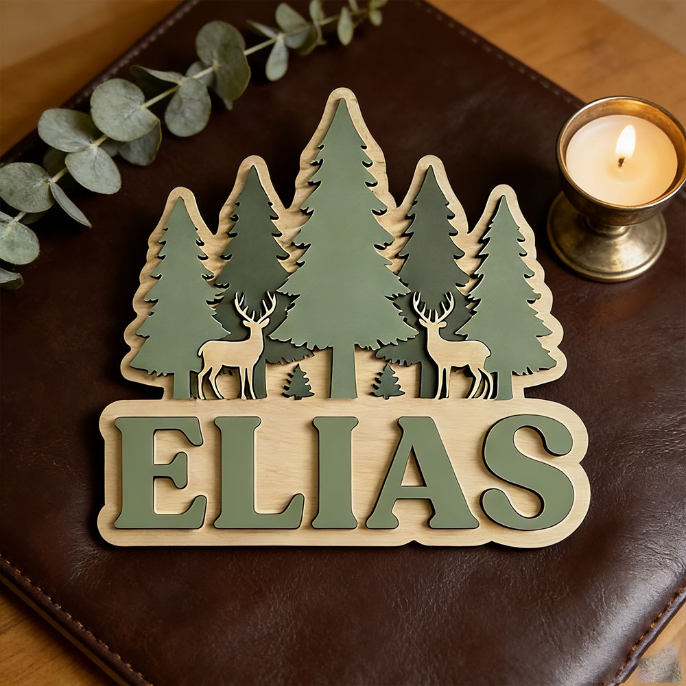Forest Deer Pine Tree Themed C - Baby Nursery Forest Theme review and price