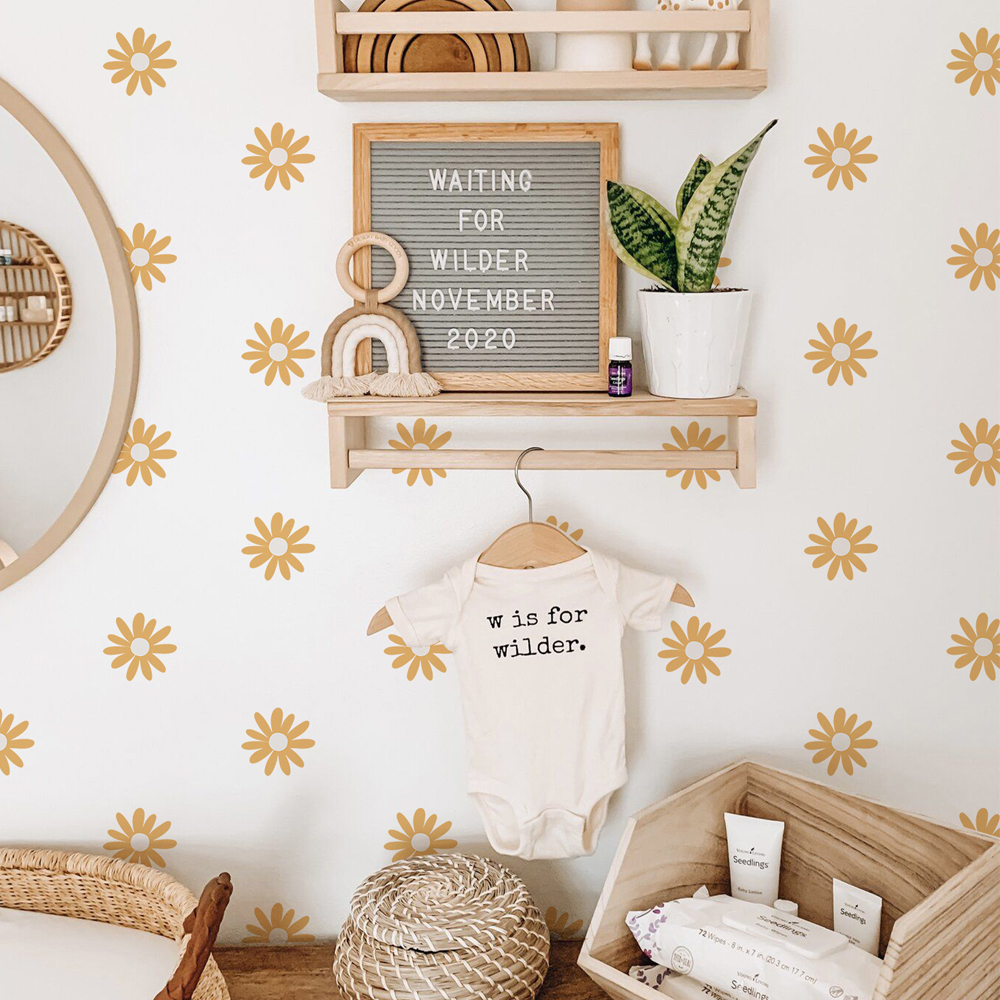 Yellow Daisy Wall Stickers for - Baby Nursery Yellow Walls review and price