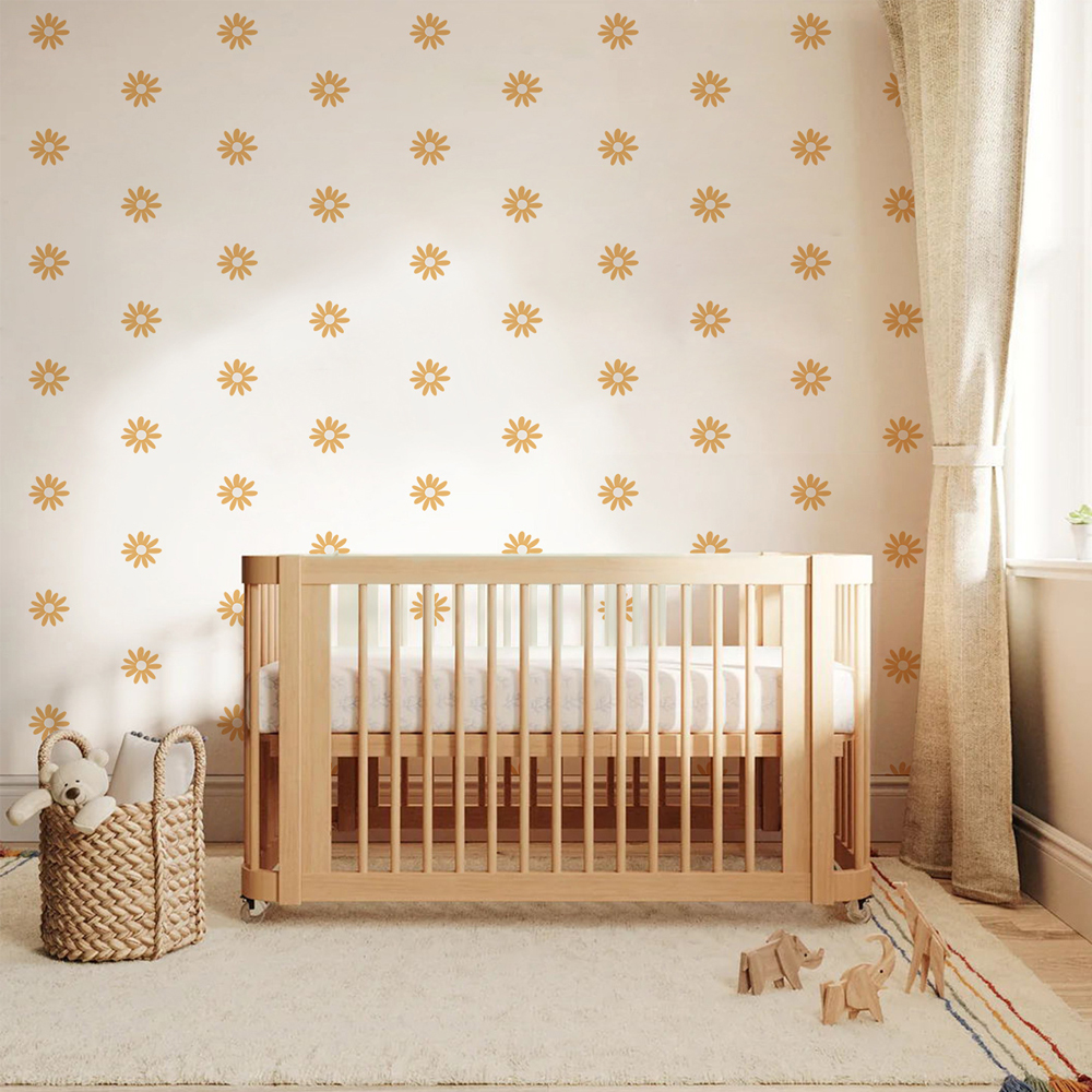 Yellow Daisy Wall Stickers for - Baby Nursery Yellow Walls review and price