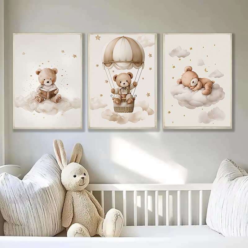 3pcs/set Bohemian Teddy Bear A - Baby Nursery Wall review and price