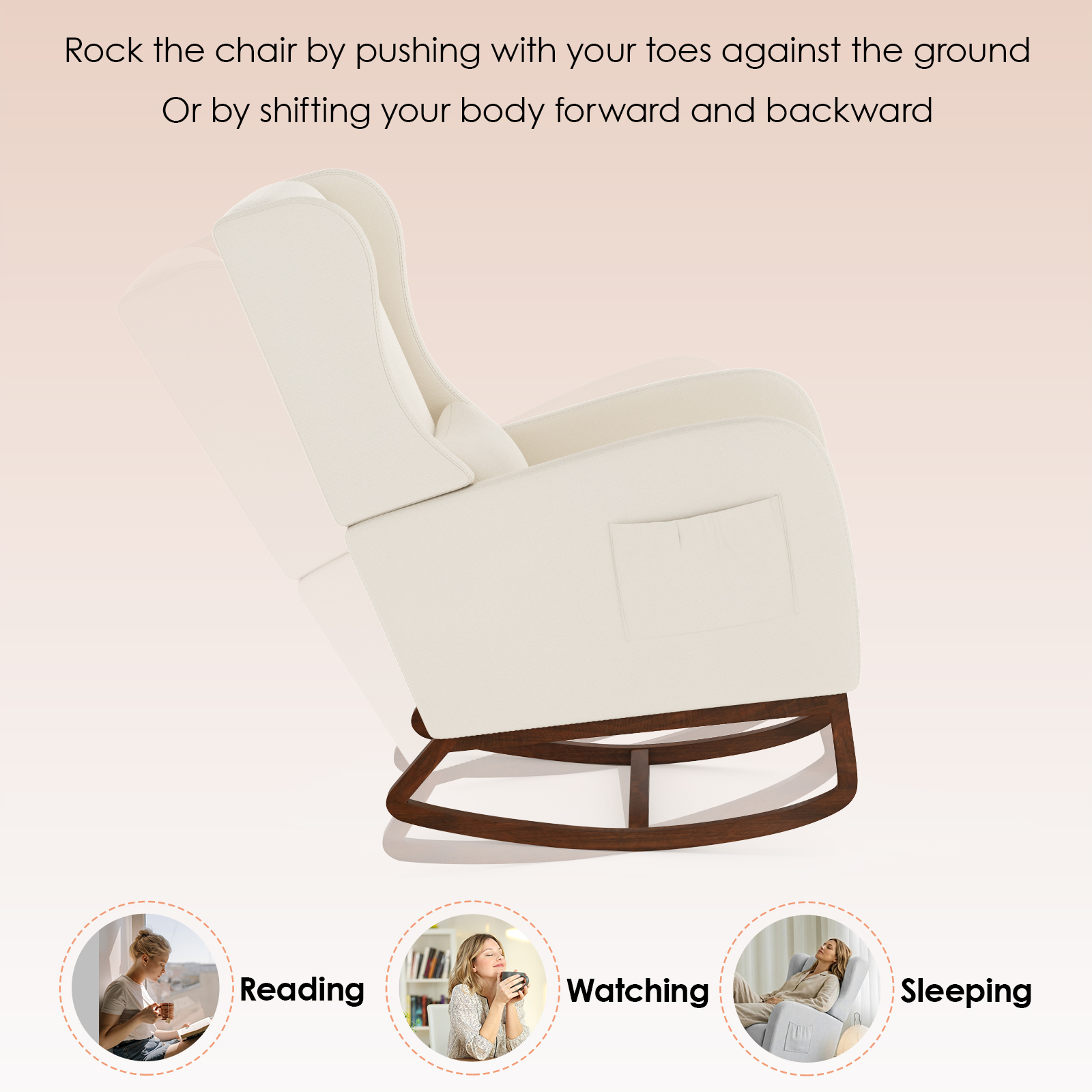 Nursery Rocking Chair, Upholst - Baby Nursery Glider Chair review and price