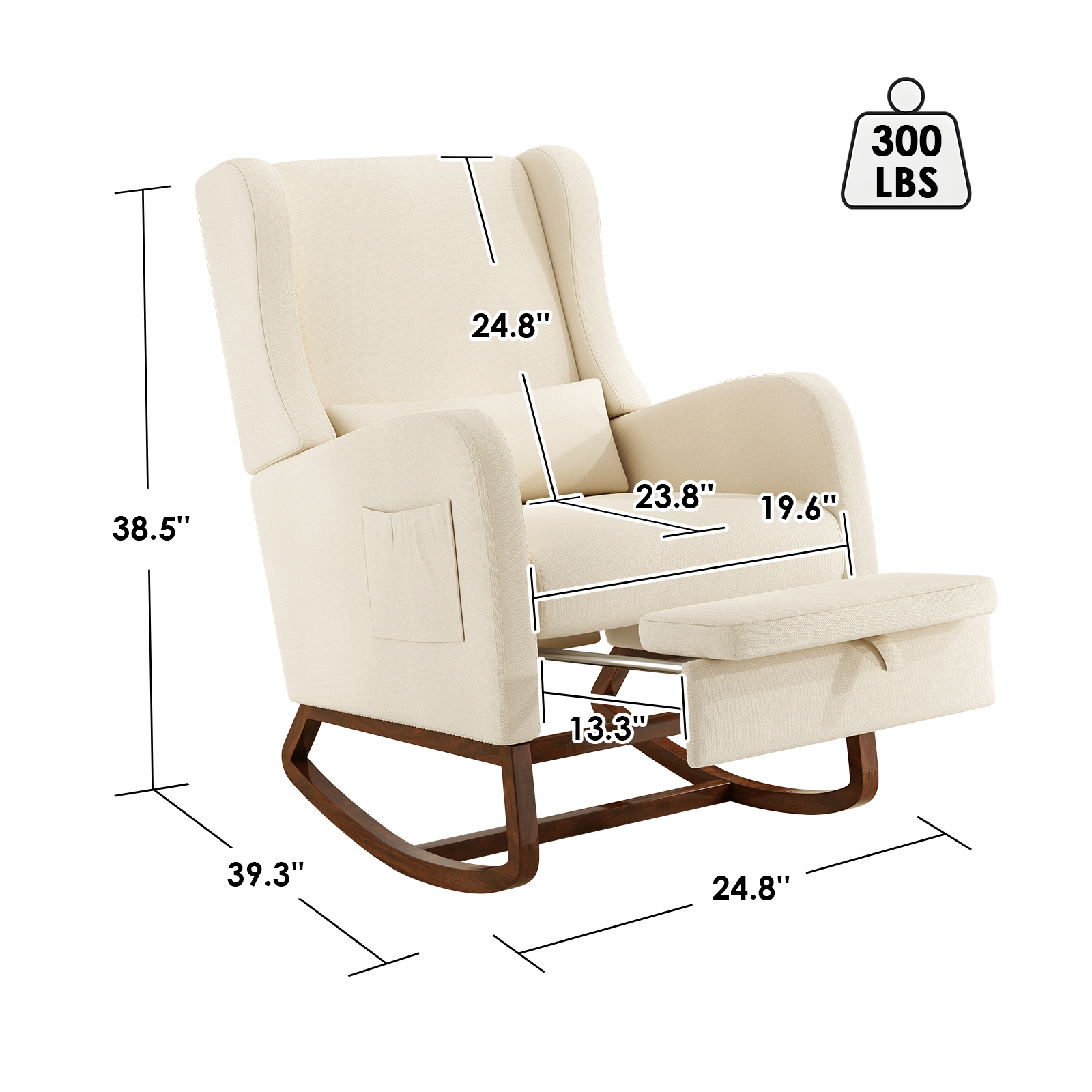 Nursery Rocking Chair, Upholst - Baby Nursery Glider Chair review and price
